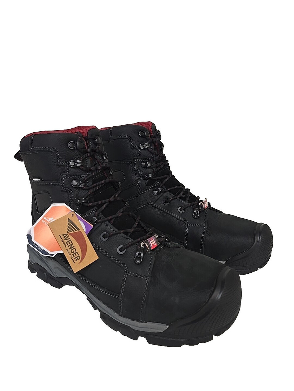 Avenger Men's A7335 Ripsaw 8" Aluminum Toe Waterproof Work Boot Black Size 13 EE